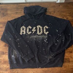 AC/DC Black Cotton Blend Hoodie